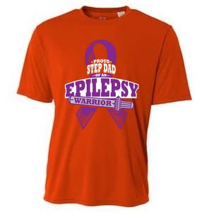 Proud Step Dad Of An Epilepsy Warrior Epilepsy Awareness Gift Cooling Performance Crew T-Shirt