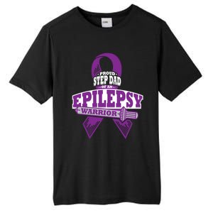 Proud Step Dad Of An Epilepsy Warrior Epilepsy Awareness Gift Tall Fusion ChromaSoft Performance T-Shirt