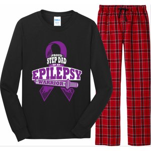 Proud Step Dad Of An Epilepsy Warrior Epilepsy Awareness Gift Long Sleeve Pajama Set