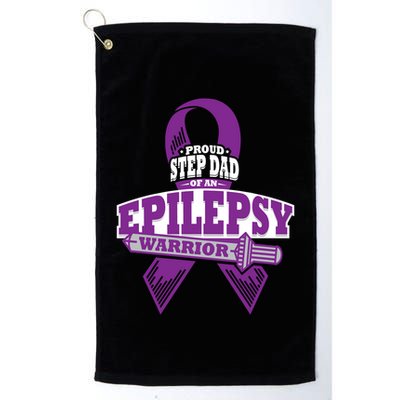 Proud Step Dad Of An Epilepsy Warrior Epilepsy Awareness Gift Golf Towel