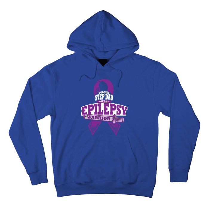 Proud Step Dad Of An Epilepsy Warrior Epilepsy Awareness Gift Hoodie