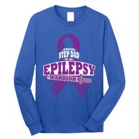 Proud Step Dad Of An Epilepsy Warrior Epilepsy Awareness Gift Long Sleeve Shirt