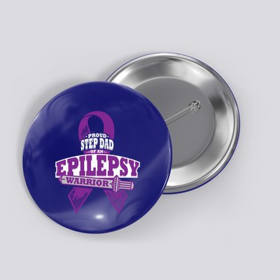Proud Step Dad Of An Epilepsy Warrior Epilepsy Awareness Gift Button