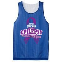 Proud Step Dad Of An Epilepsy Warrior Epilepsy Awareness Gift Mesh Reversible Basketball Jersey Tank