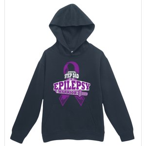 Proud Step Dad Of An Epilepsy Warrior Epilepsy Awareness Gift Urban Pullover Hoodie