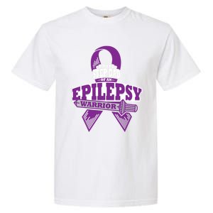 Proud Step Dad Of An Epilepsy Warrior Epilepsy Awareness Gift Garment-Dyed Heavyweight T-Shirt