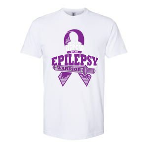 Proud Step Dad Of An Epilepsy Warrior Epilepsy Awareness Gift Softstyle CVC T-Shirt