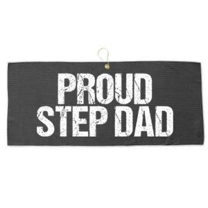 Proud Step Dad Daddy New Father Gift Large Microfiber Waffle Golf Towel