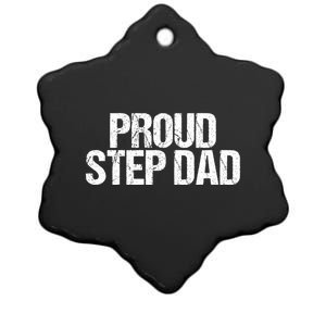 Proud Step Dad Daddy New Father Gift Ceramic Star Ornament