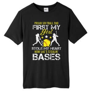 Proud Softball Dad Father Day Coach Sport Tall Fusion ChromaSoft Performance T-Shirt