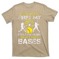 Proud Softball Dad Father Day Coach Sport T-Shirt