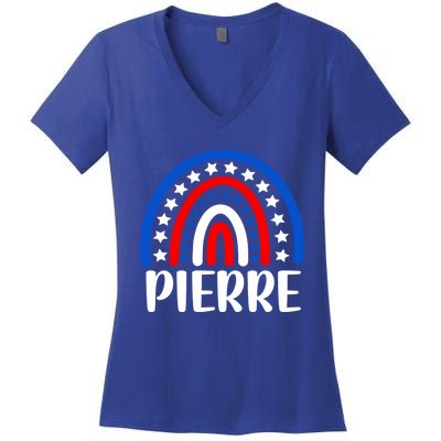 Pierre South Dakota Gift I Love Pierre Usa Gift Women's V-Neck T-Shirt