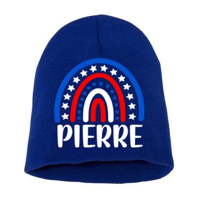 Pierre South Dakota Gift I Love Pierre Usa Gift Short Acrylic Beanie