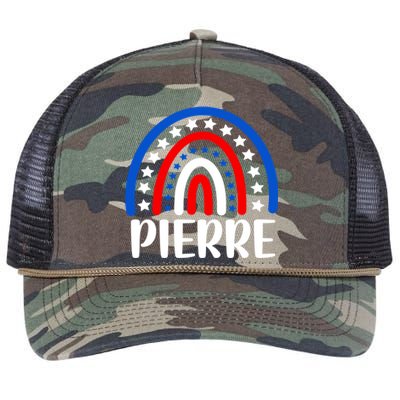 Pierre South Dakota Gift I Love Pierre Usa Gift Retro Rope Trucker Hat Cap