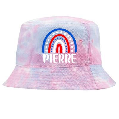 Pierre South Dakota Gift I Love Pierre Usa Gift Tie-Dyed Bucket Hat