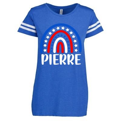 Pierre South Dakota Gift I Love Pierre Usa Gift Enza Ladies Jersey Football T-Shirt