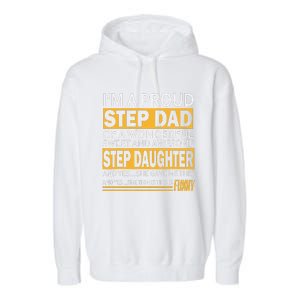 Proud Step Dad Father Day Gift For Stepdad From Stepdaughter Garment-Dyed Fleece Hoodie