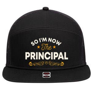 Principal School Director Head Teacher Instructor Headmaster 7 Panel Mesh Trucker Snapback Hat