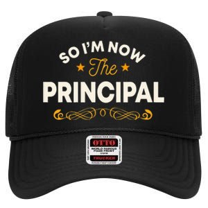 Principal School Director Head Teacher Instructor Headmaster High Crown Mesh Back Trucker Hat