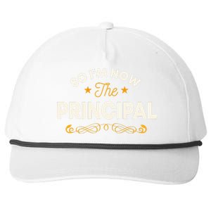 Principal School Director Head Teacher Instructor Headmaster Snapback Five-Panel Rope Hat