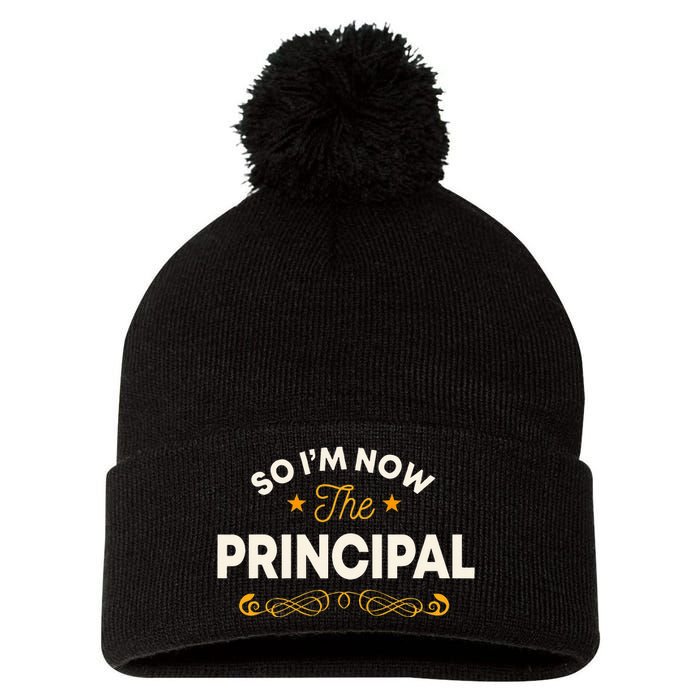 Principal School Director Head Teacher Instructor Headmaster Pom Pom 12in Knit Beanie