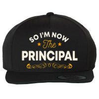 Principal School Director Head Teacher Instructor Headmaster Wool Snapback Cap