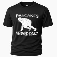 Pancakes Served Daily Funny Offensive Lineman Football Cooling Performance Crew T-Shirt