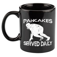 Pancakes Served Daily Funny Offensive Lineman Football 11oz C Handle Ceramic Mug
