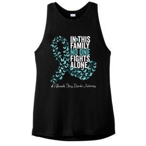 Posttraumatic Stress Disorder Awareness Month Teal Ribbon Great Gift Ladies PosiCharge Tri-Blend Wicking Tank