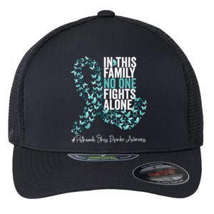 Posttraumatic Stress Disorder Awareness Month Teal Ribbon Great Gift Flexfit Unipanel Trucker Cap