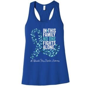 Posttraumatic Stress Disorder Awareness Month Teal Ribbon Great Gift Women's Racerback Tank