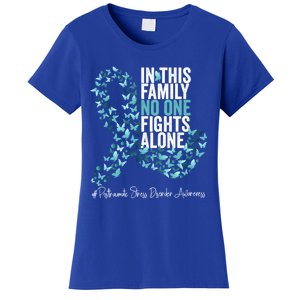 Posttraumatic Stress Disorder Awareness Month Teal Ribbon Great Gift Women's T-Shirt