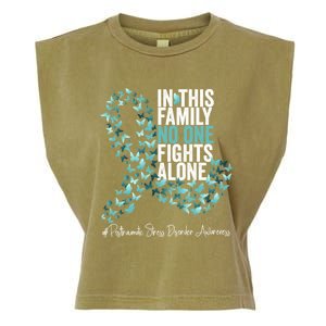 Posttraumatic Stress Disorder Awareness Month Teal Ribbon Great Gift Garment-Dyed Women's Muscle Tee