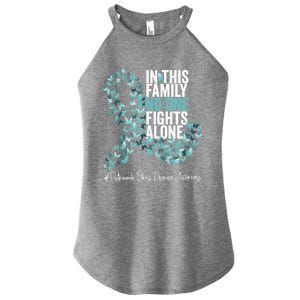 Posttraumatic Stress Disorder Awareness Month Teal Ribbon Great Gift Women's Perfect Tri Rocker Tank