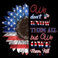 Patriotic Sunflower Dont Know Them All But We Owe Them All Meaningful Gift City Backpack