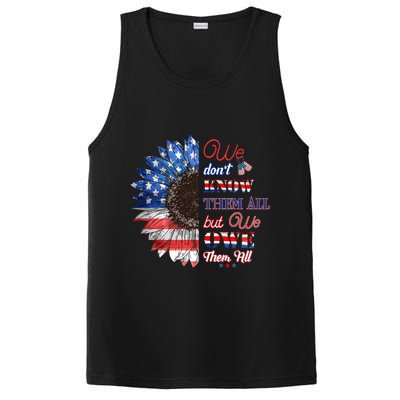 Patriotic Sunflower Dont Know Them All But We Owe Them All Meaningful Gift PosiCharge Competitor Tank