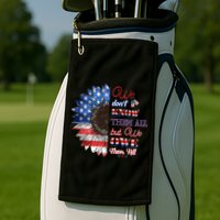 Patriotic Sunflower Dont Know Them All But We Owe Them All Meaningful Gift Golf Towel