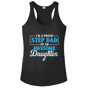 Proud Stepfather Daughter Fathers Day Proud Step Dad Gift Ladies PosiCharge Competitor Racerback Tank