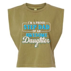 Proud Stepfather Daughter Fathers Day Proud Step Dad Gift Garment-Dyed Women's Muscle Tee