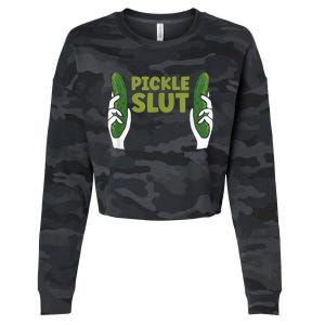 Pickle Slut Dill Pickle Cropped Pullover Crew