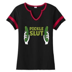 Pickle Slut Dill Pickle Ladies Halftime Notch Neck Tee