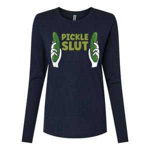 Pickle Slut Dill Pickle Womens Cotton Relaxed Long Sleeve T-Shirt