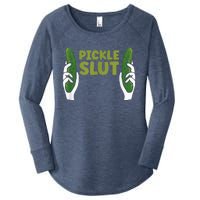 Pickle Slut Dill Pickle Women's Perfect Tri Tunic Long Sleeve Shirt