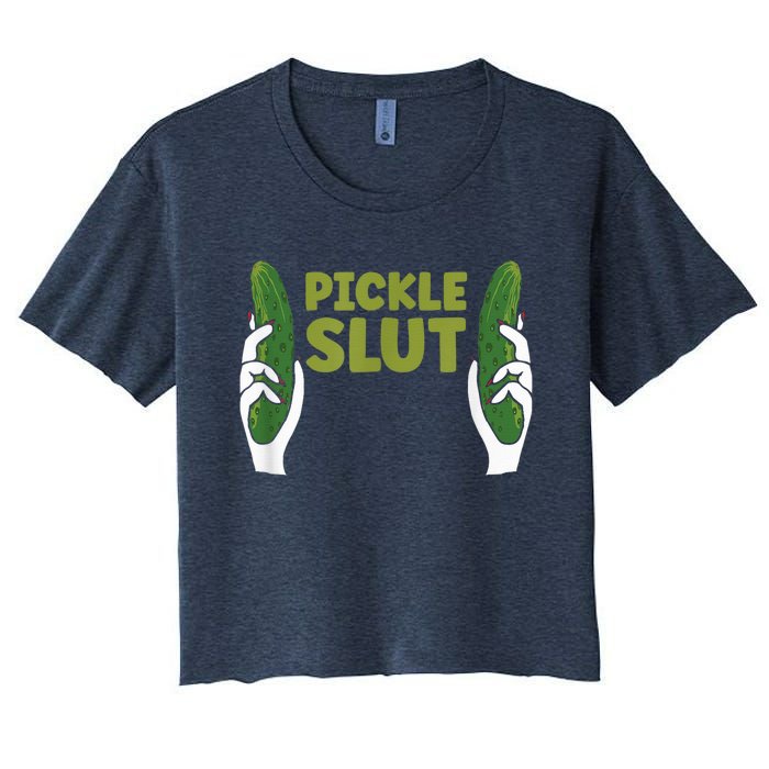 Pickle Slut Dill Pickle Women's Crop Top Tee