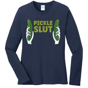 Pickle Slut Dill Pickle Ladies Long Sleeve Shirt