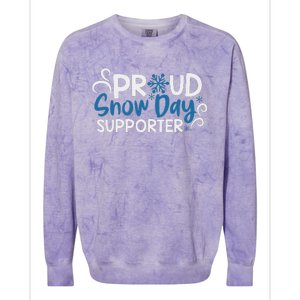 Proud Snow Day Supporter Colorblast Crewneck Sweatshirt