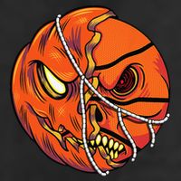 Pumpkin Skull Design Halloween Hooper Basketball Player 11oz C Handle Ceramic Mug