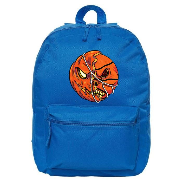 Pumpkin Skull Design Halloween Hooper Basketball Player 16 in Basic Backpack