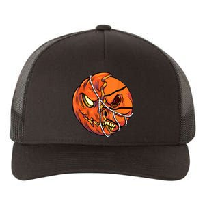 Pumpkin Skull Design Halloween Hooper Basketball Player Yupoong Adult 5-Panel Trucker Hat