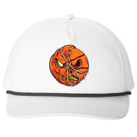 Pumpkin Skull Design Halloween Hooper Basketball Player Snapback Five-Panel Rope Hat